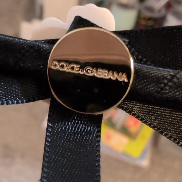 Dolce & Gabbana Black Flower And Bow Headband main image 6
